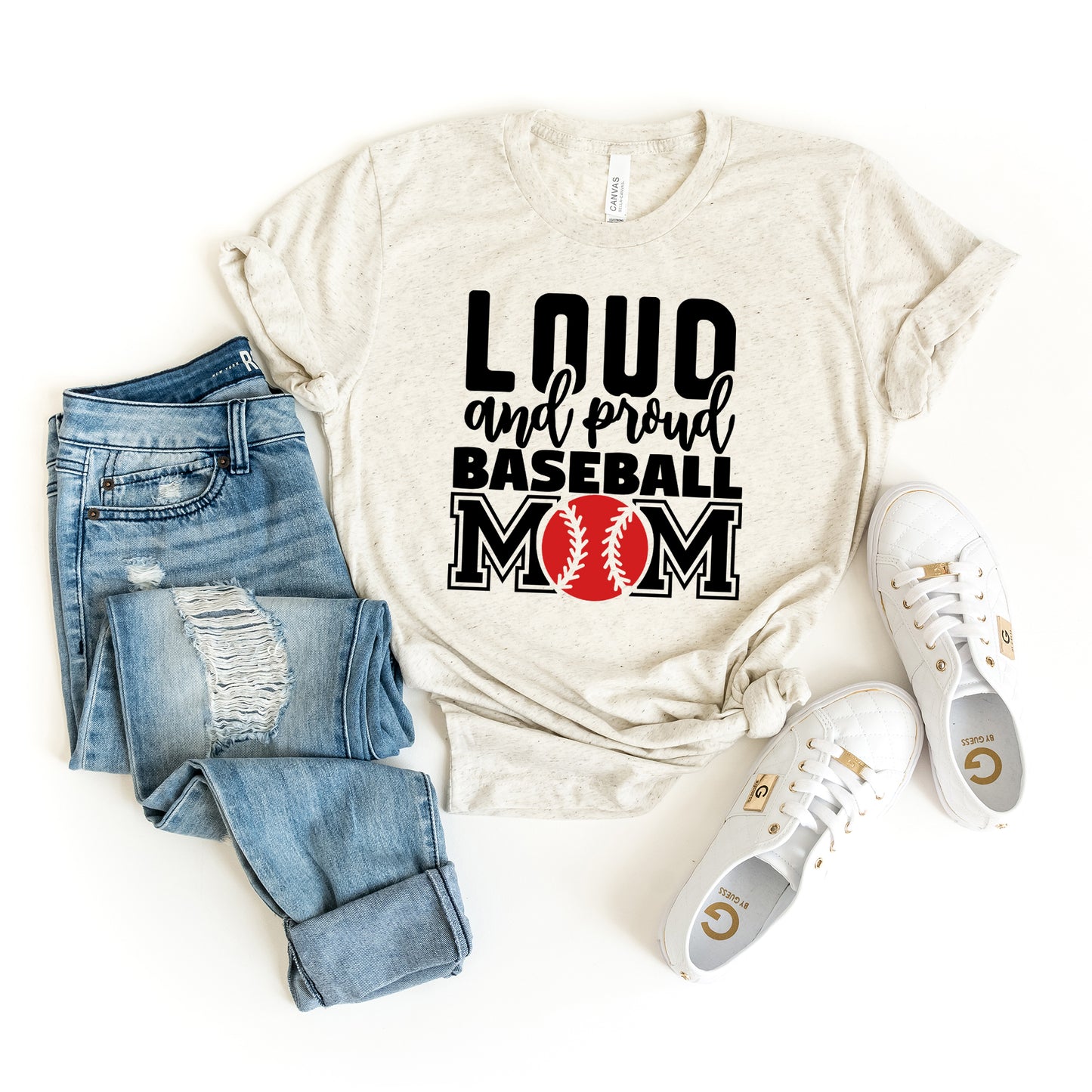 Loud And Proud Baseball Mom | Short Sleeve Graphic Tee