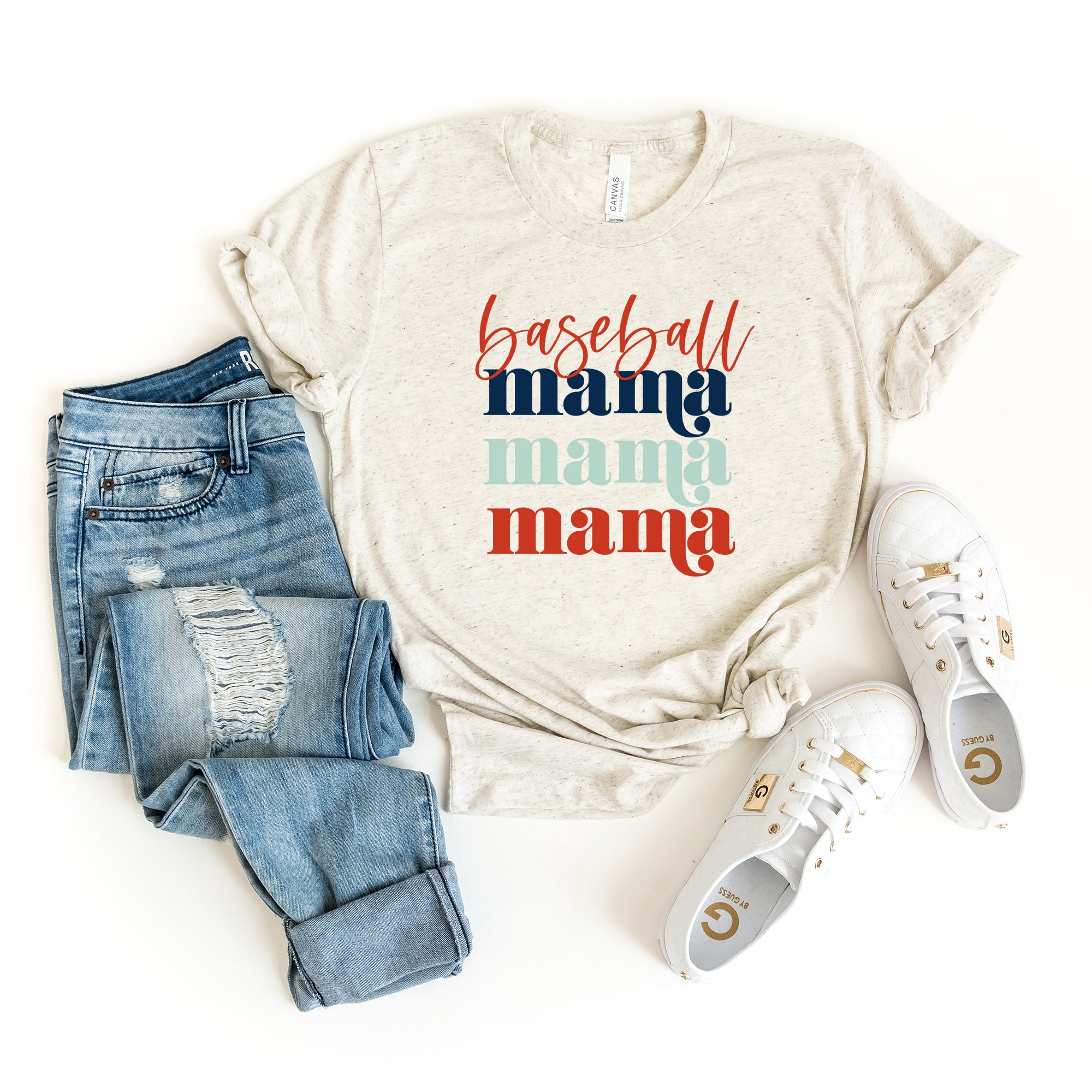 Baseball Mama Stacked | Short Sleeve Graphic Tee