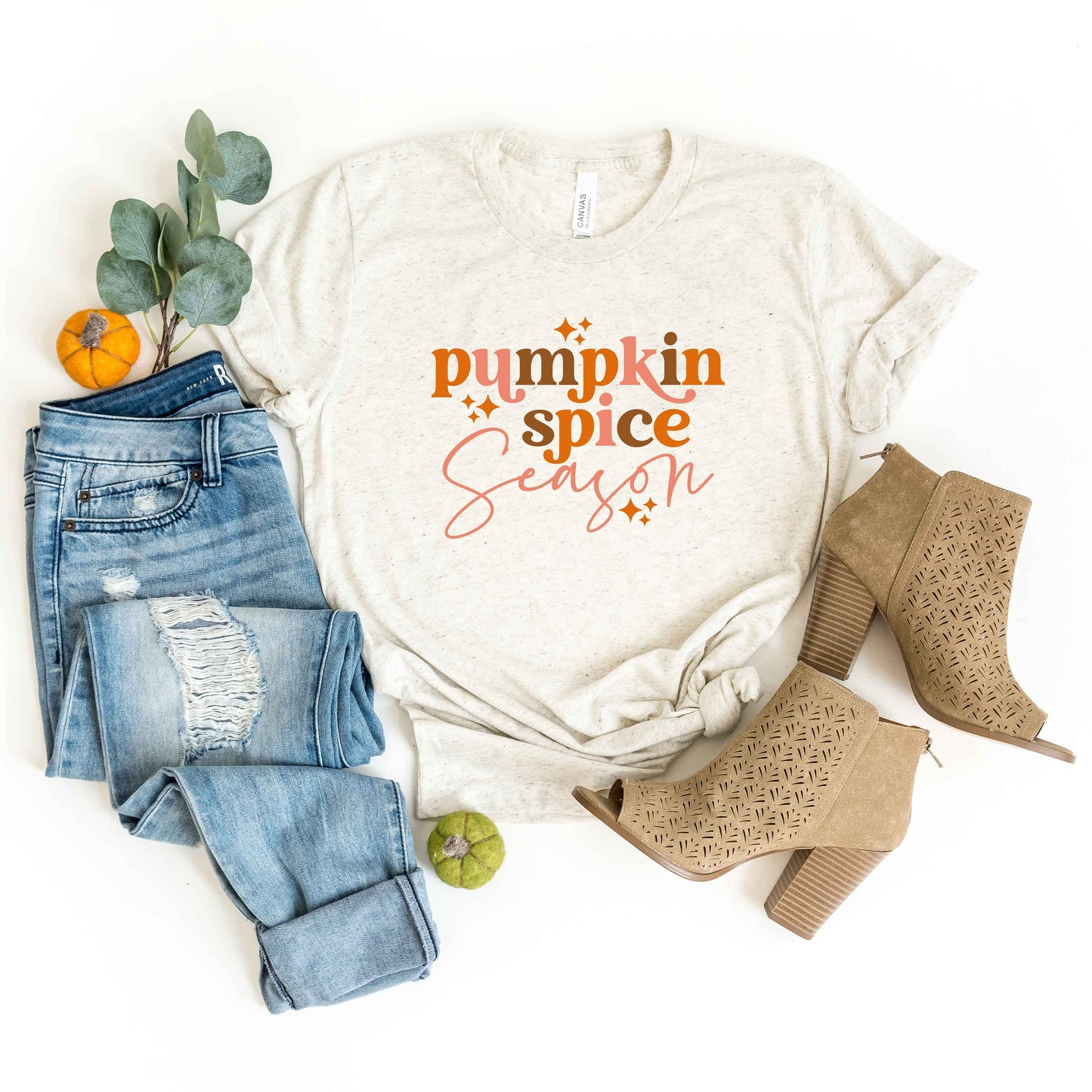 Pumpkin Spice Season Stars | Short Sleeve Graphic Tee