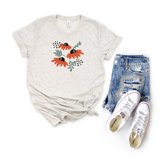 Poppies And Ruscus | Short Sleeve Graphic Tee