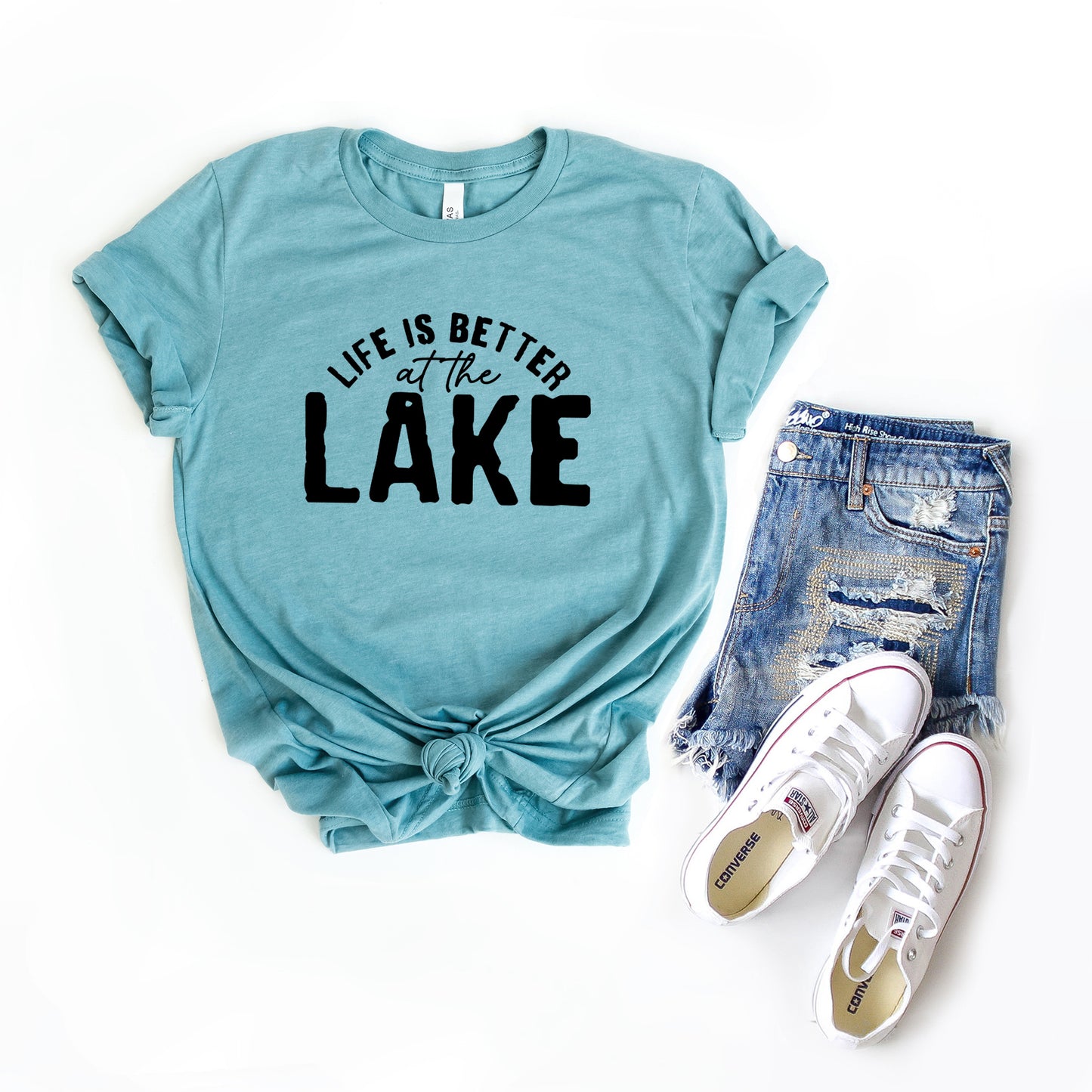 Life Is Better At The Lake Curved | Short Sleeve Graphic Tee