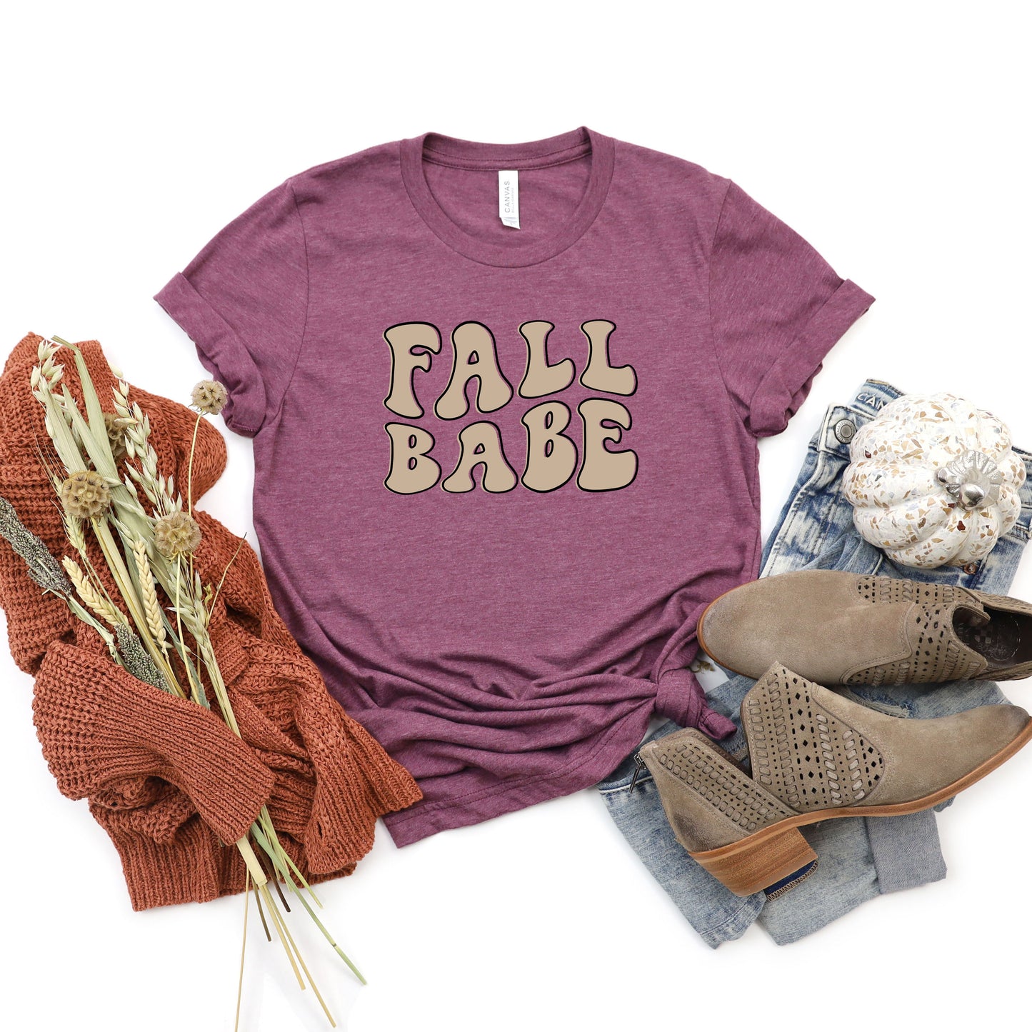 Retro Fall Babe Wavy | Short Sleeve Graphic Tee
