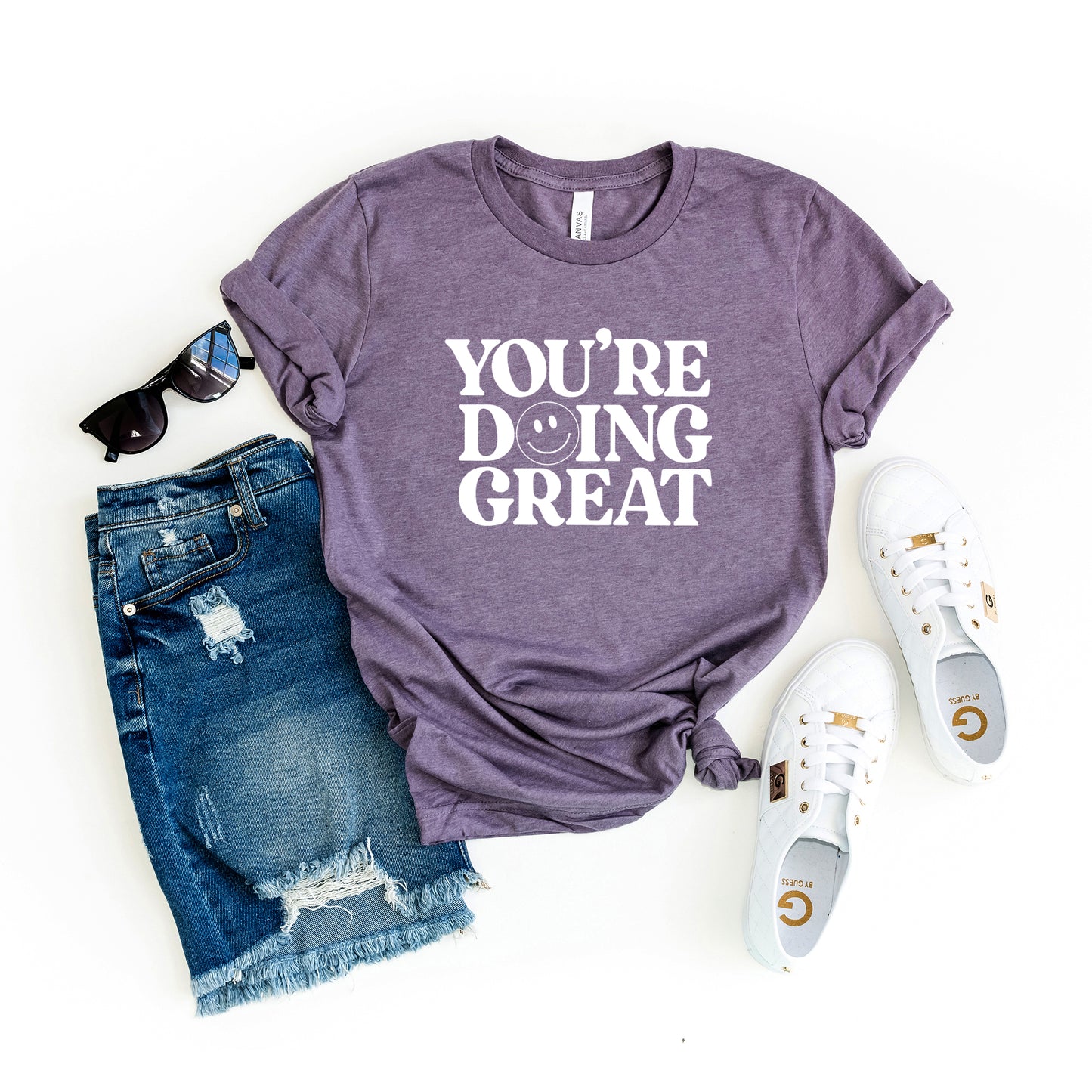 You're Doing Great Smiley | Short Sleeve Graphic Tee