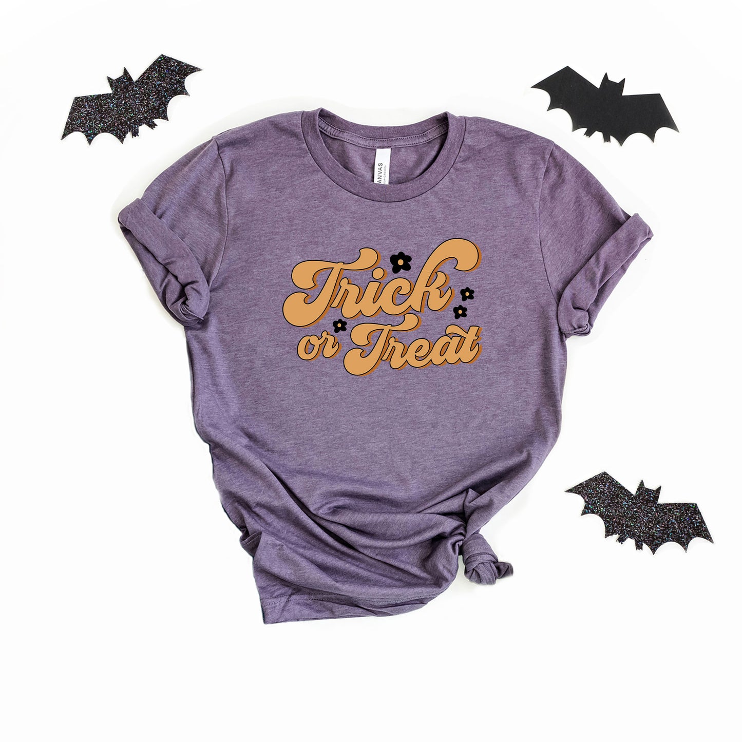 Trick Or Treat Flowers | Short Sleeve Graphic Tee