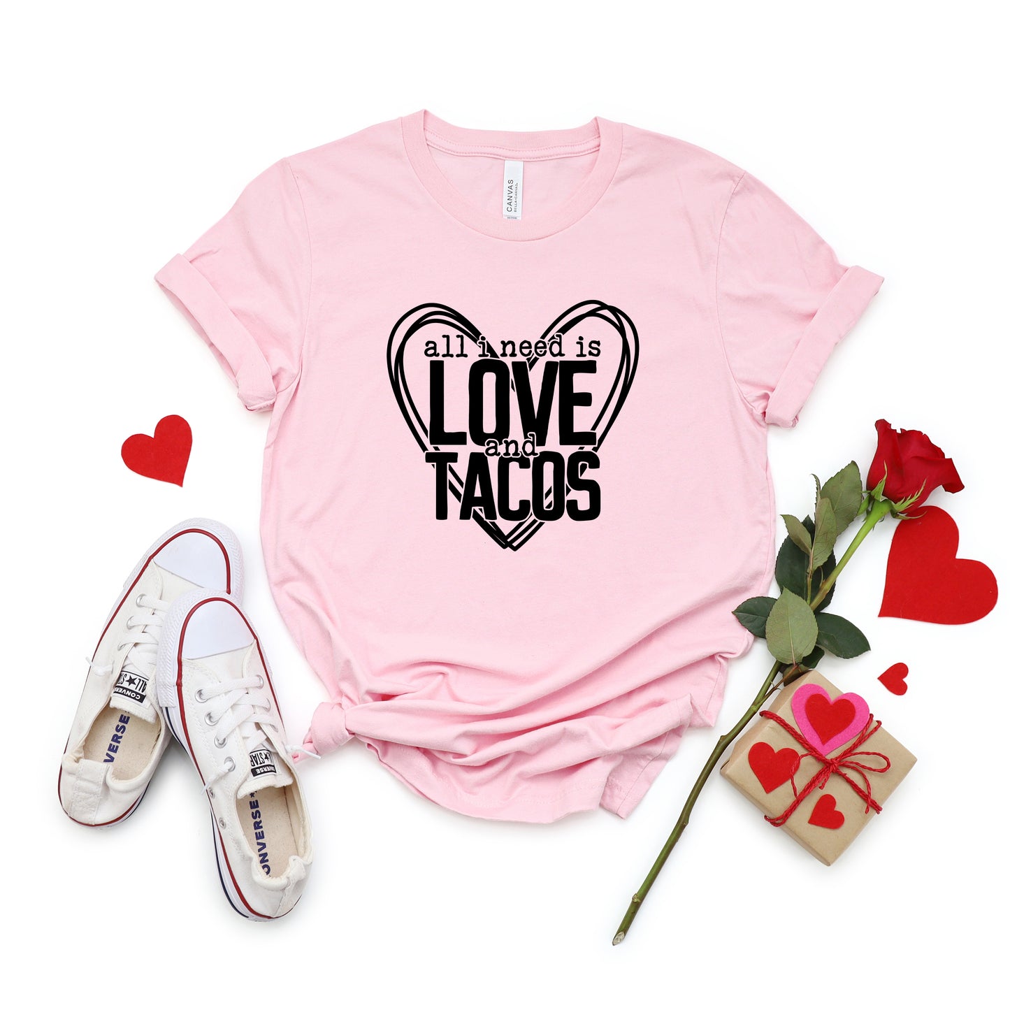 All You Need Is Love And Tacos | Short Sleeve Graphic Tee