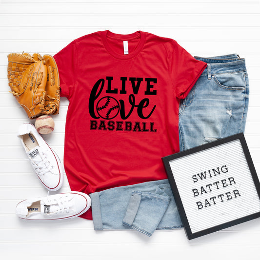 Live Love Baseball | Short Sleeve Graphic Tee