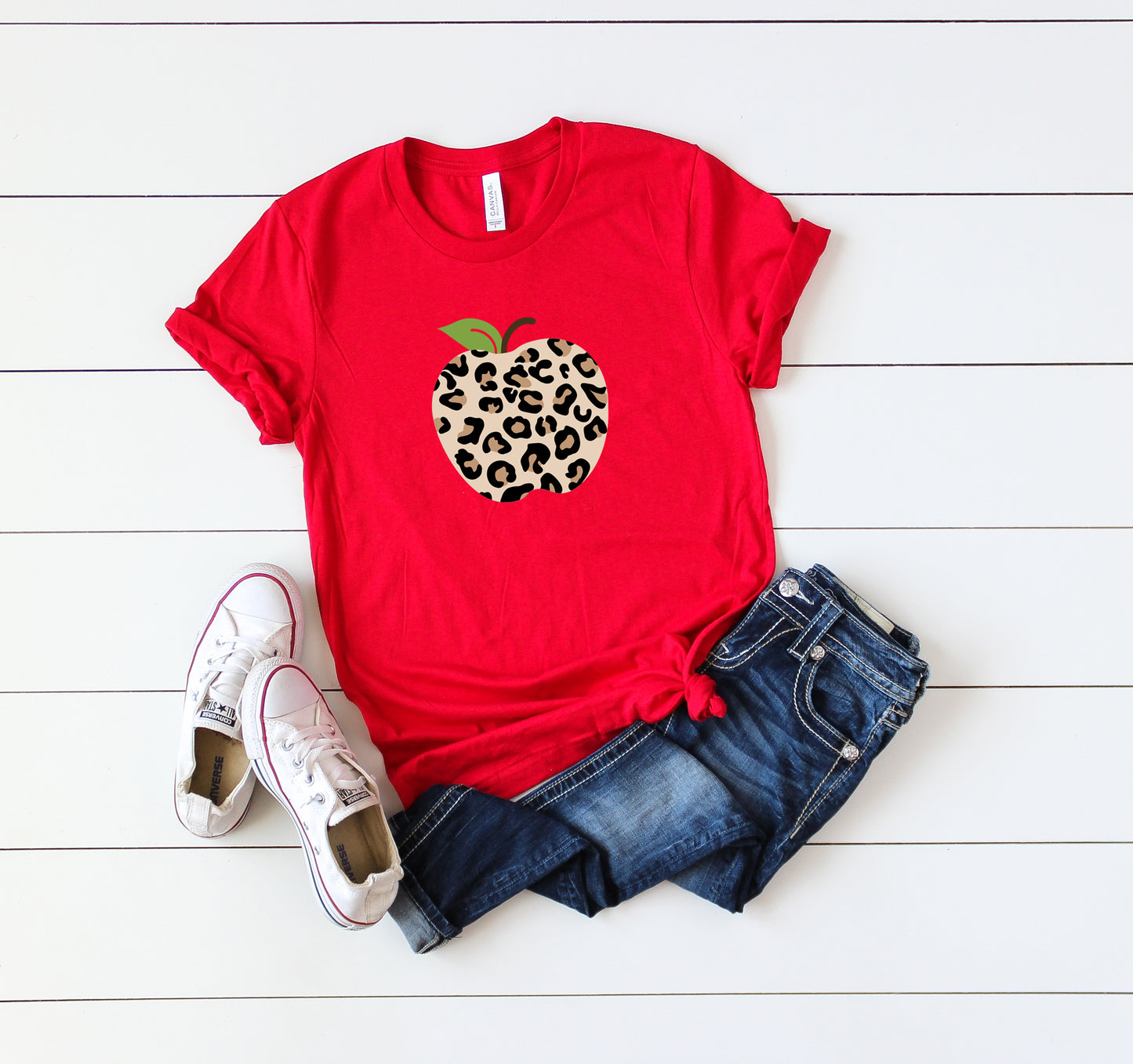 Leopard Apple | Short Sleeve Graphic Tee