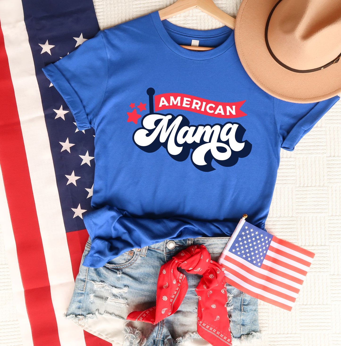 American Mama Flag | Short Sleeve Graphic Tee