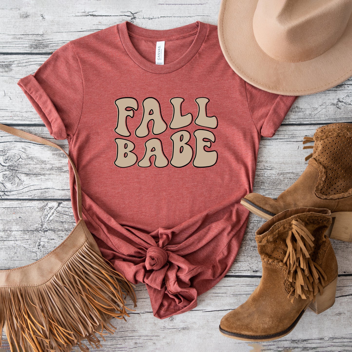 Retro Fall Babe Wavy | Short Sleeve Graphic Tee