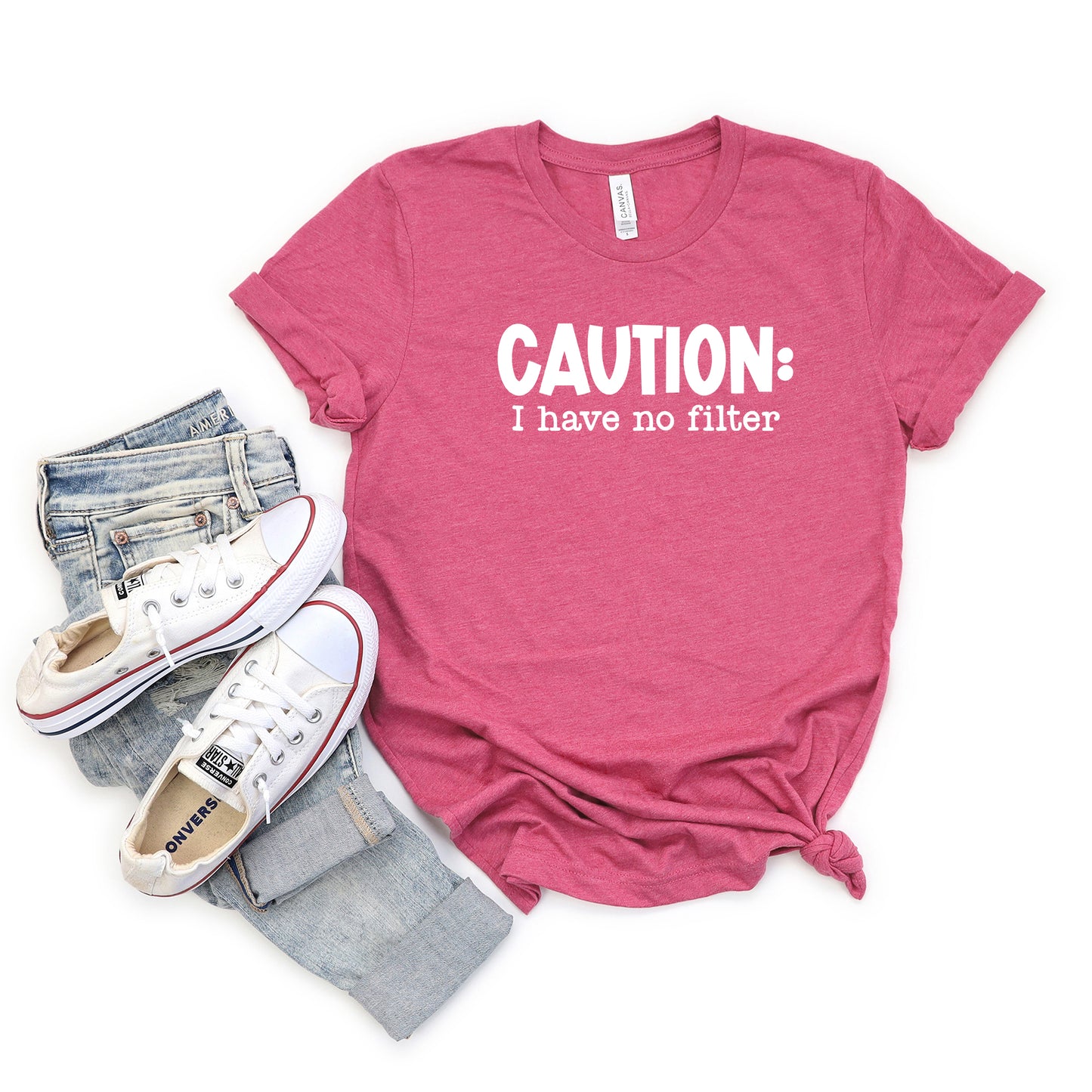 Caution I Have No Filter | Short Sleeve Graphic Tee