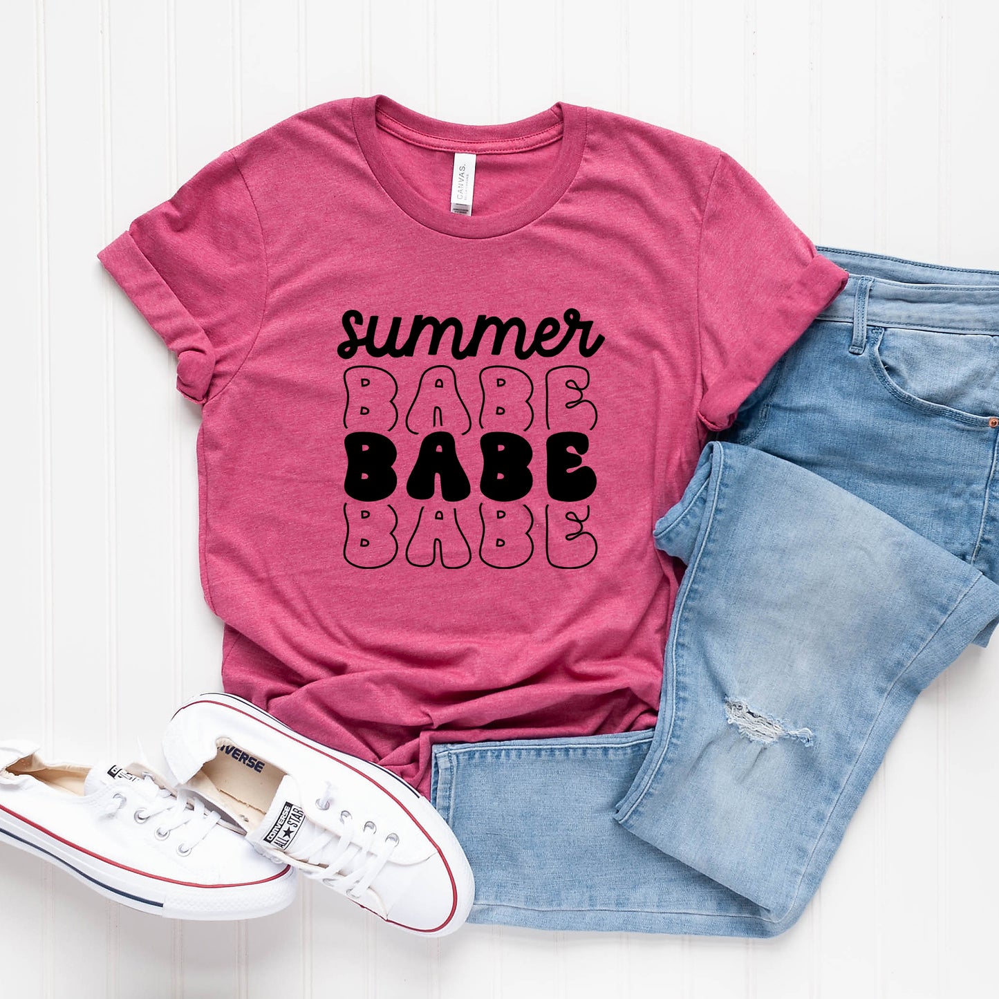 Summer Babe Stacked | Short Sleeve Graphic Tee