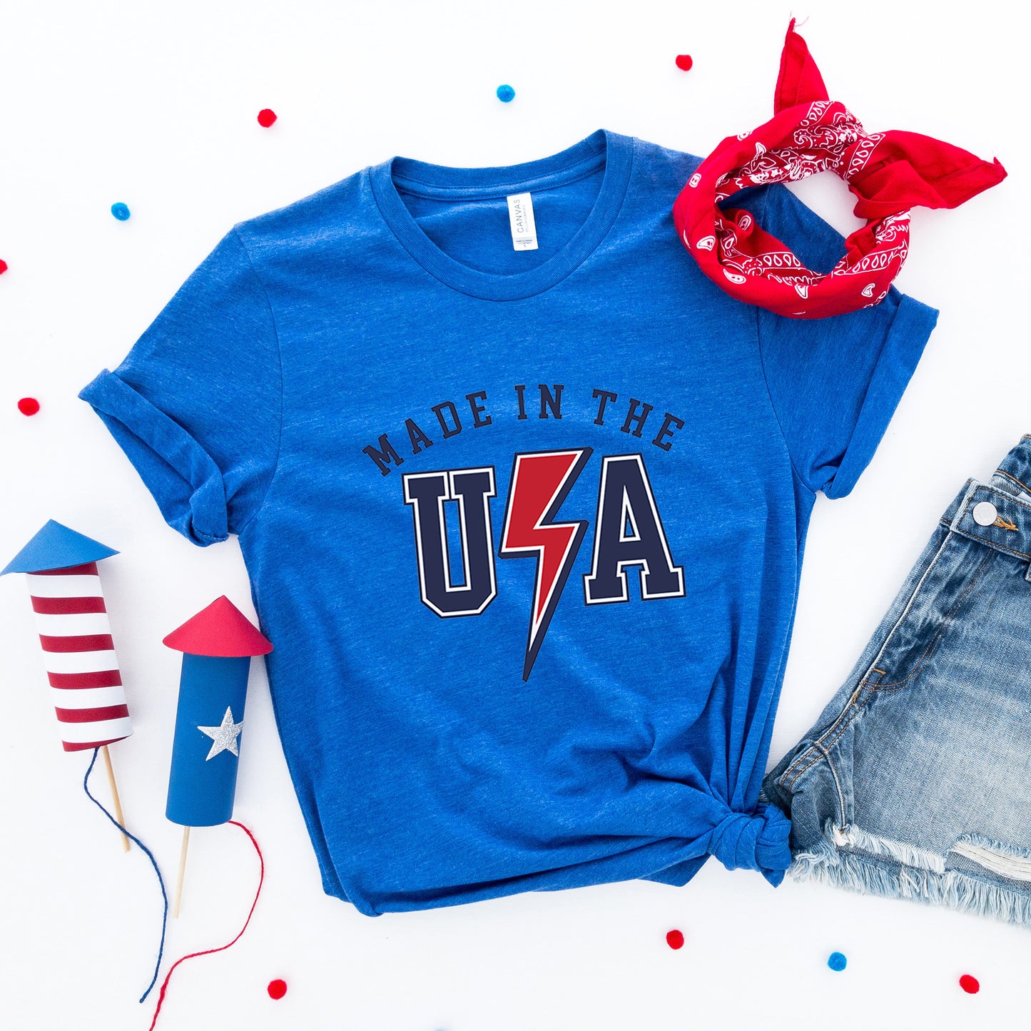 USA Lighting Bolt | Short Sleeve Graphic Tee