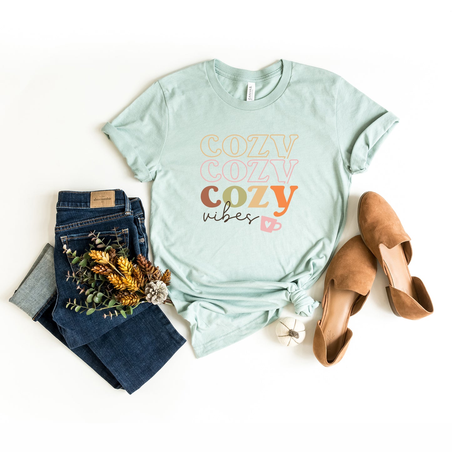 Cozy Vibes Stacked | Short Sleeve Graphic Tee