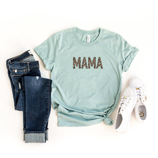 Mama - Leopard | Short Sleeve Graphic Tee