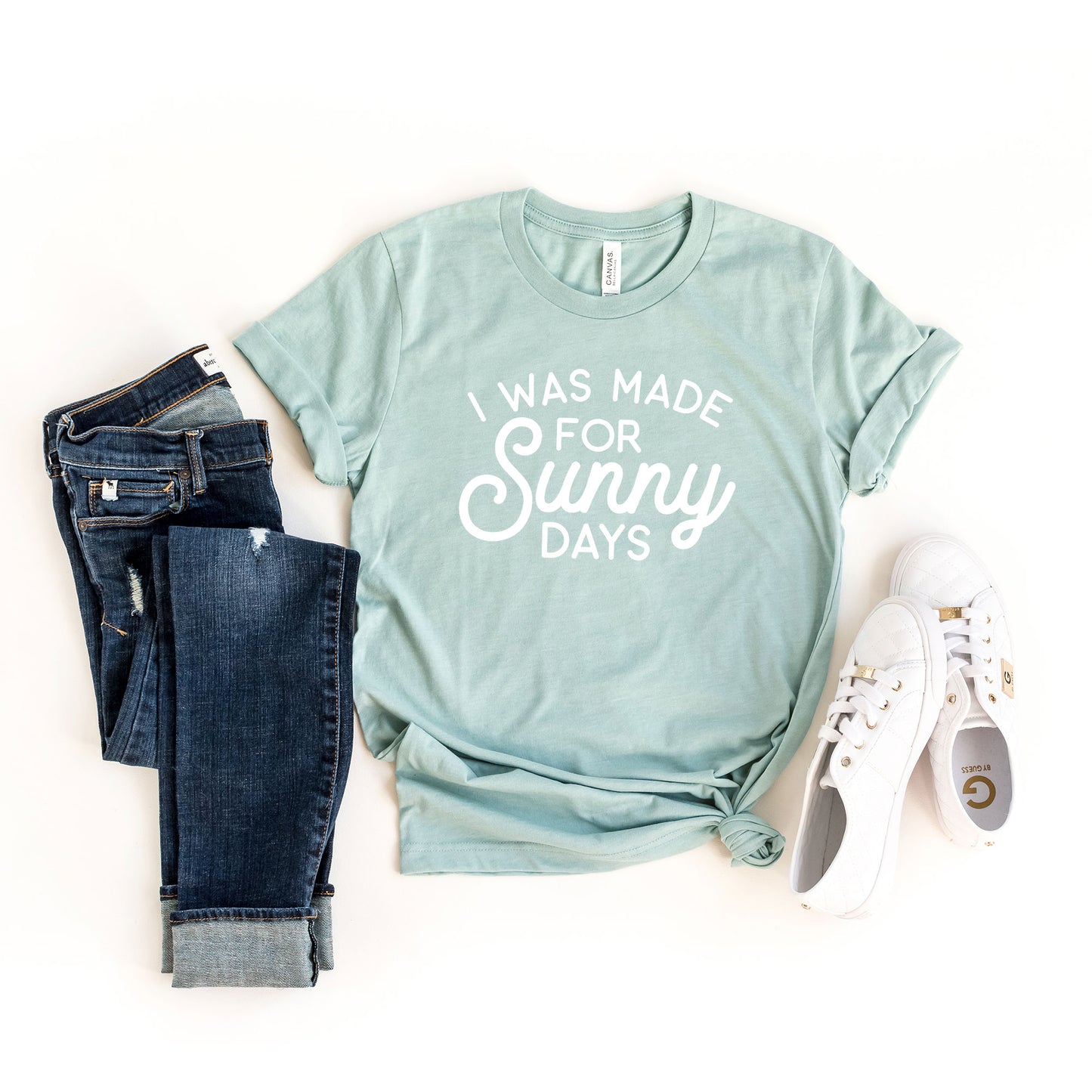 I Was Made For Sunny Days Cursive | Short Sleeve Graphic Tee