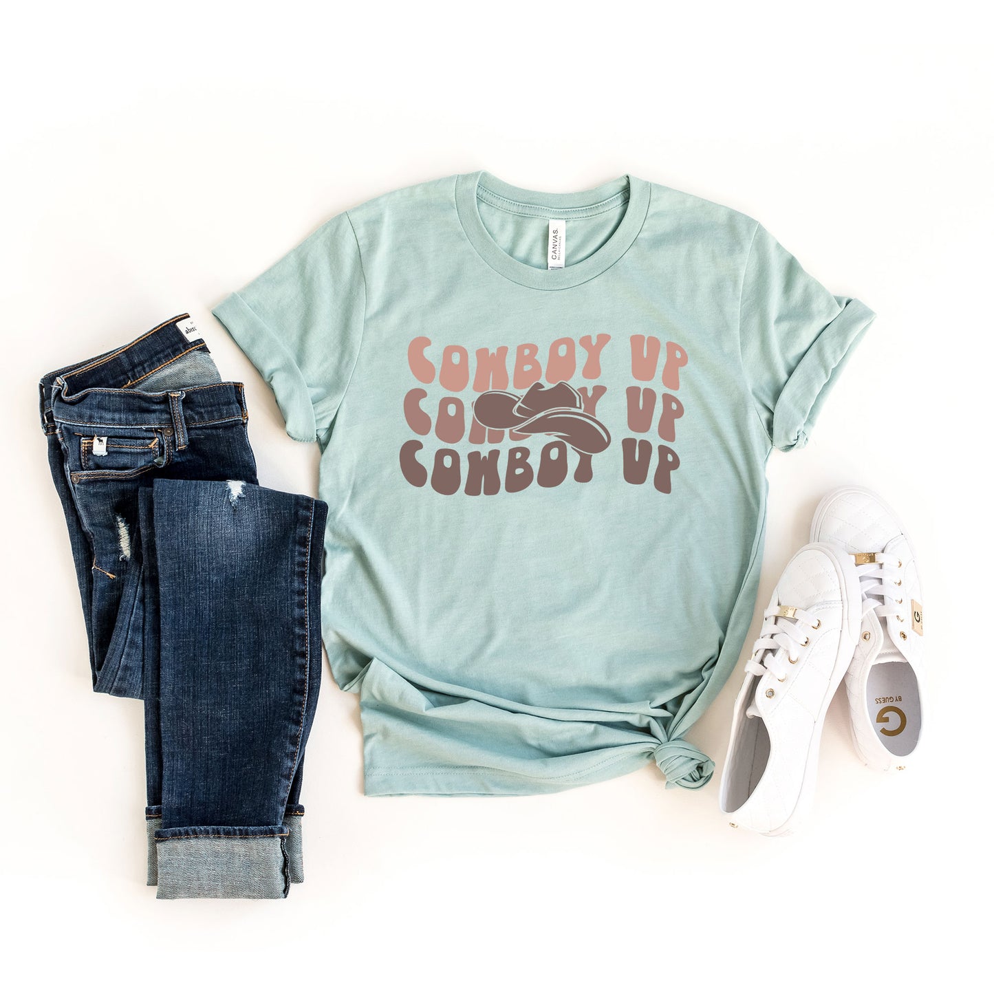 Cowboy Up Stacked | Short Sleeve Graphic Tee