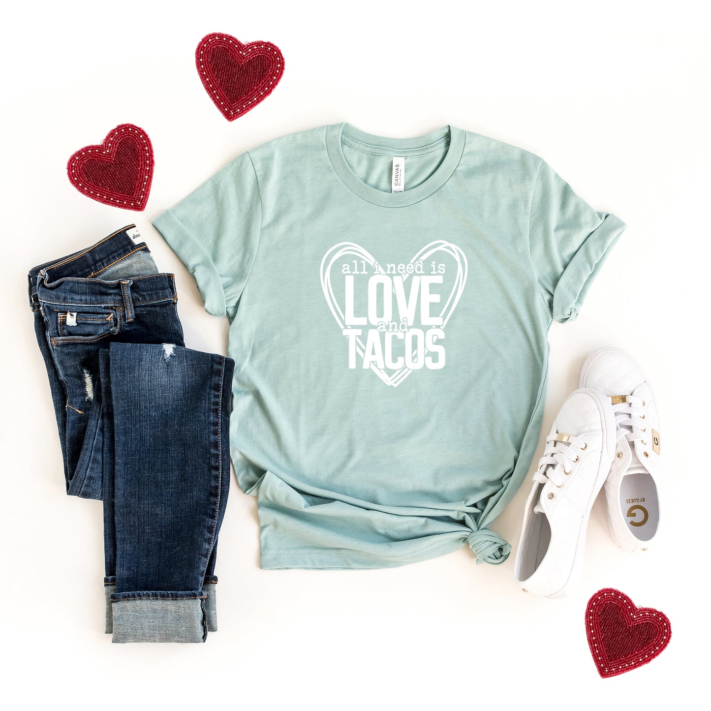 All You Need Is Love And Tacos | Short Sleeve Graphic Tee