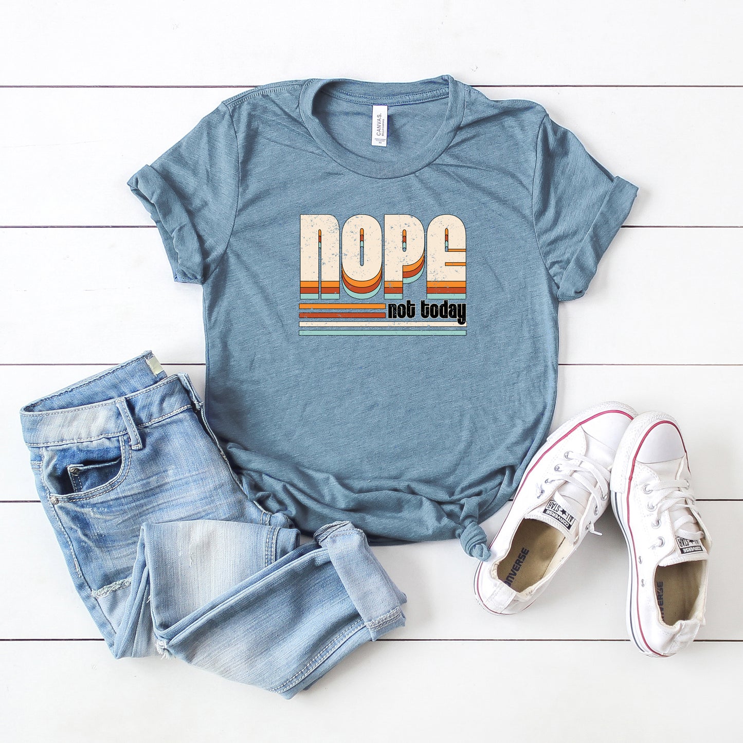 Retro Nope Not Today | Short Sleeve Graphic Tee
