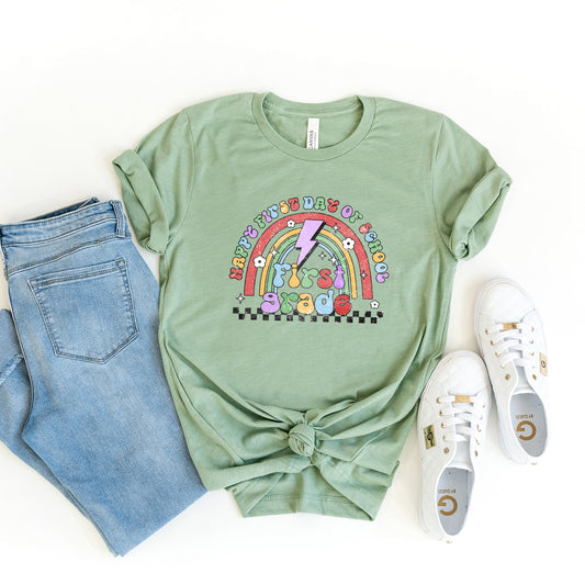 First Day First Grade Rainbow | Short Sleeve Graphic Tee