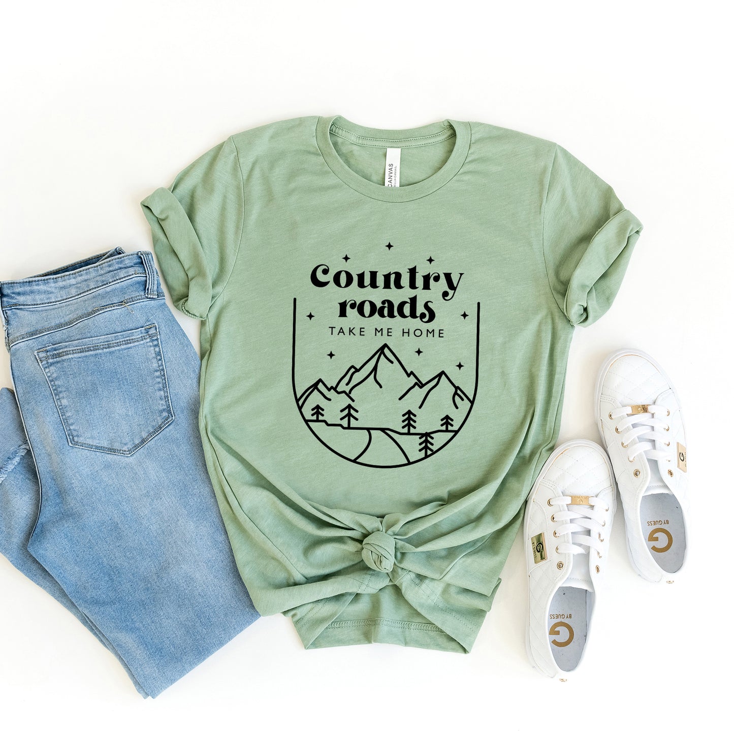 Country Roads Mountains | Short Sleeve Graphic Tee