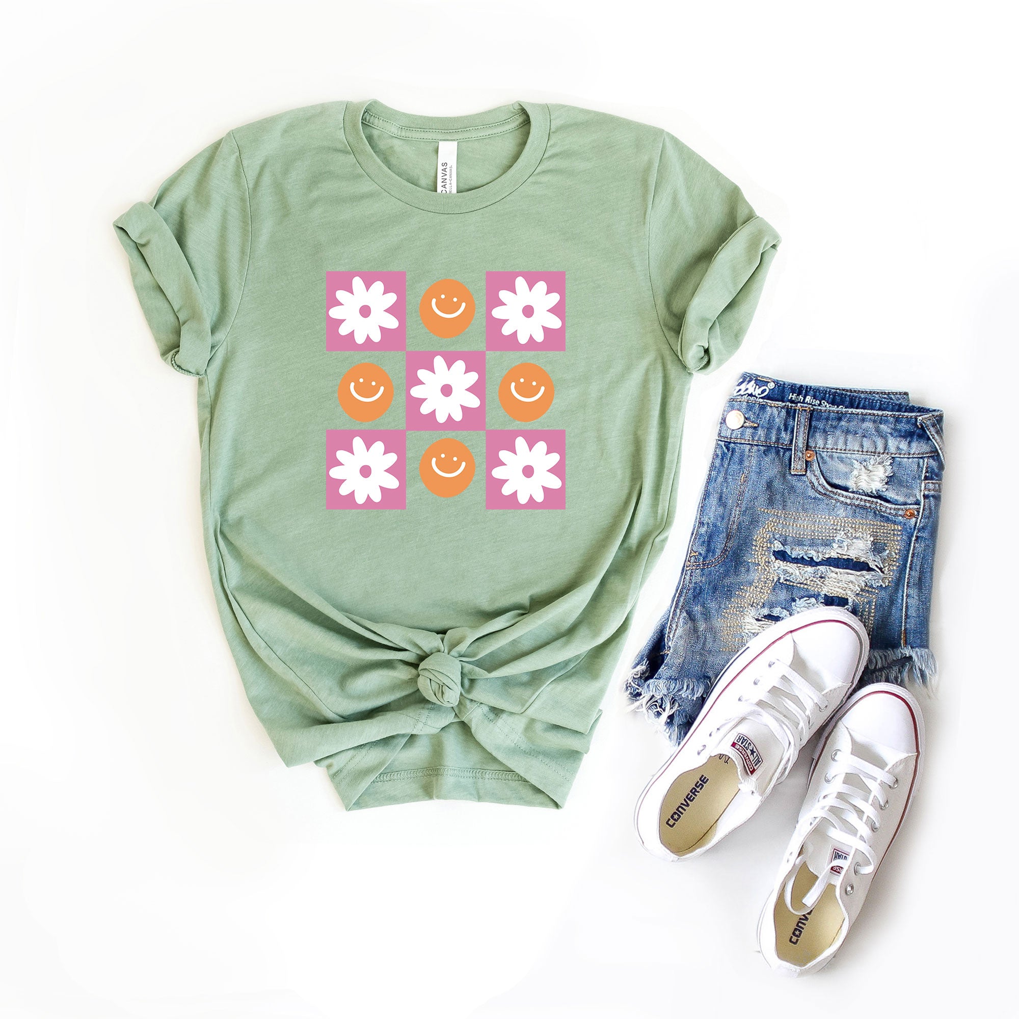 Retro Smiley Face | Short Sleeve Graphic Tee