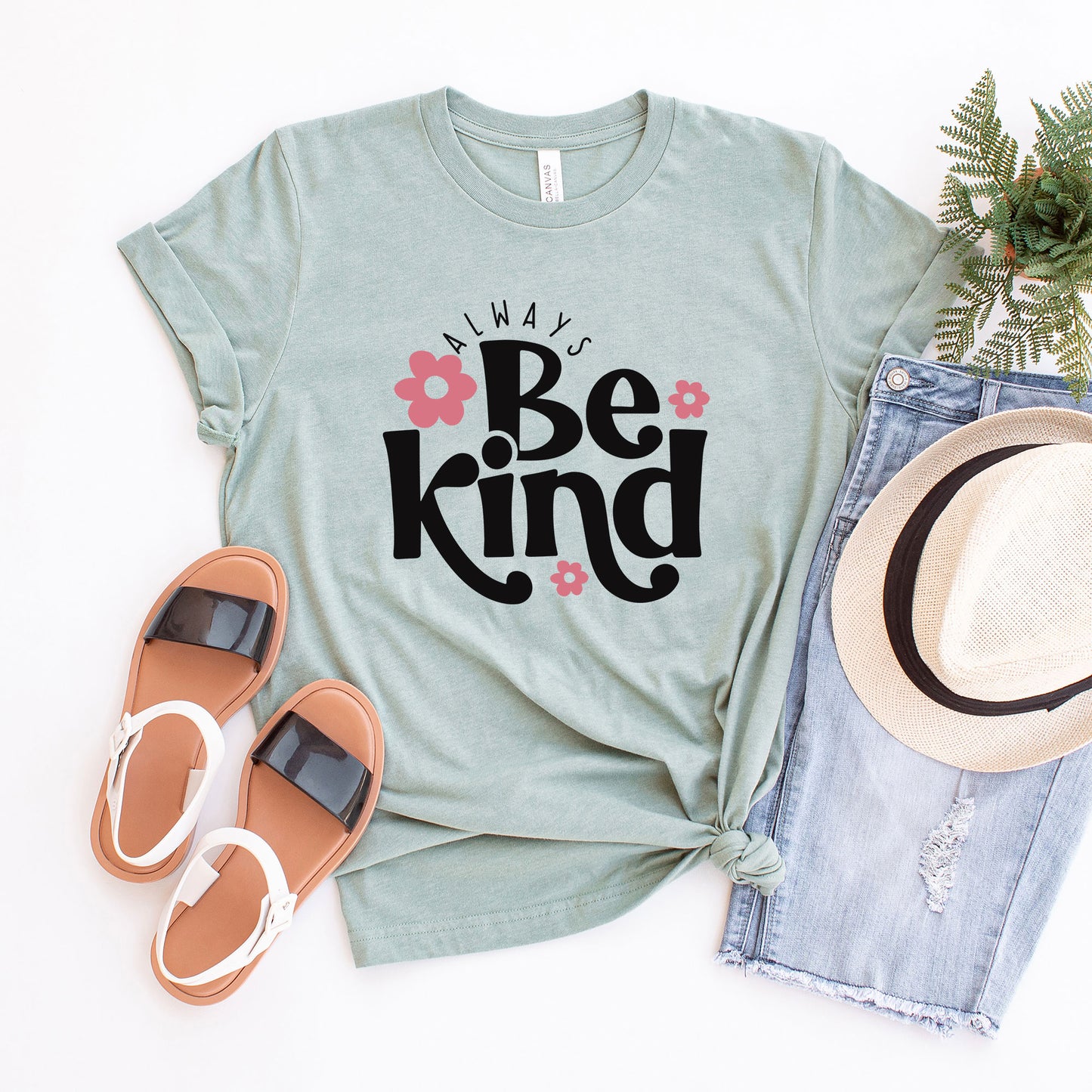 Always Be Kind Flowers | Short Sleeve Graphic Tee