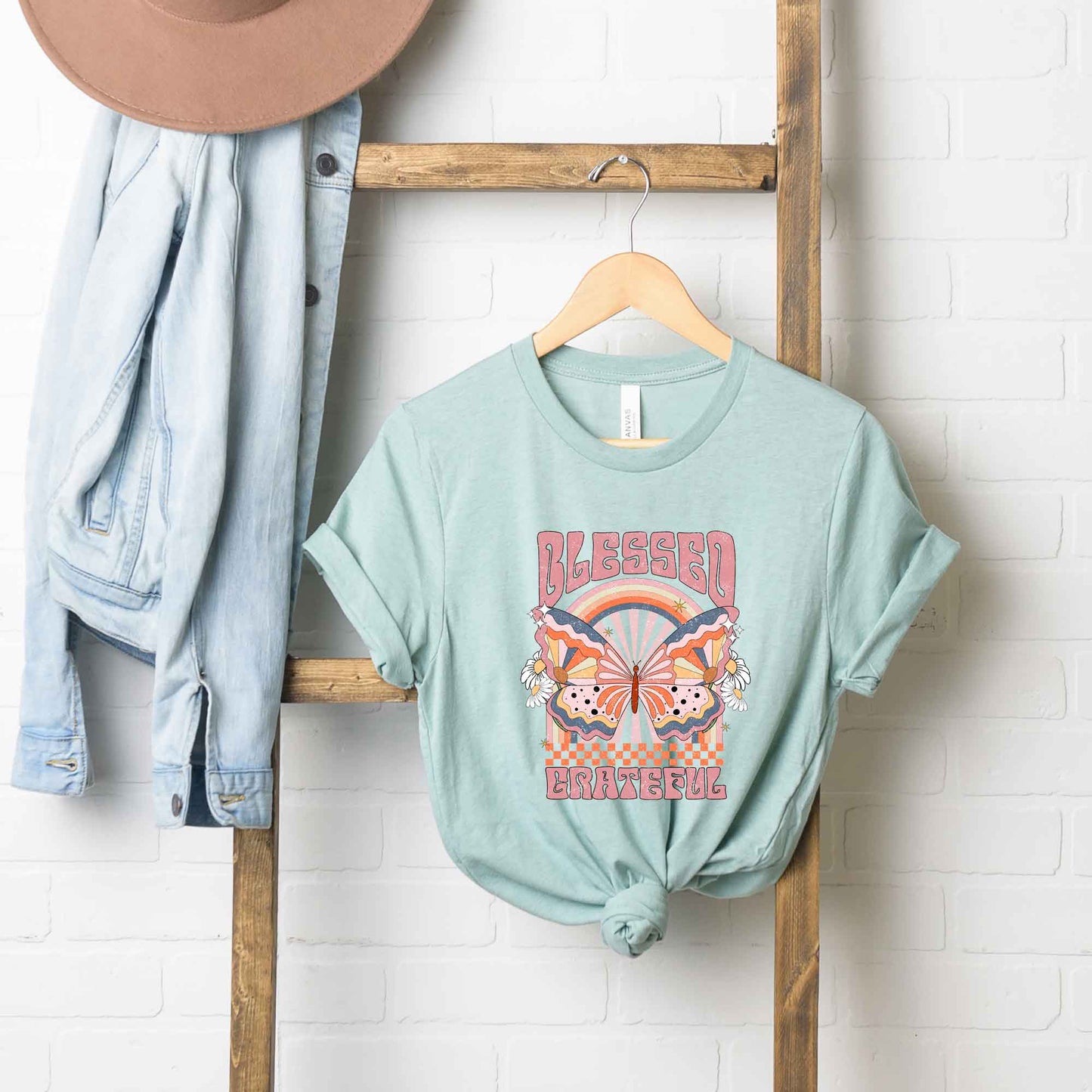 Blessed Grateful Butterfly | Short Sleeve Graphic Tee