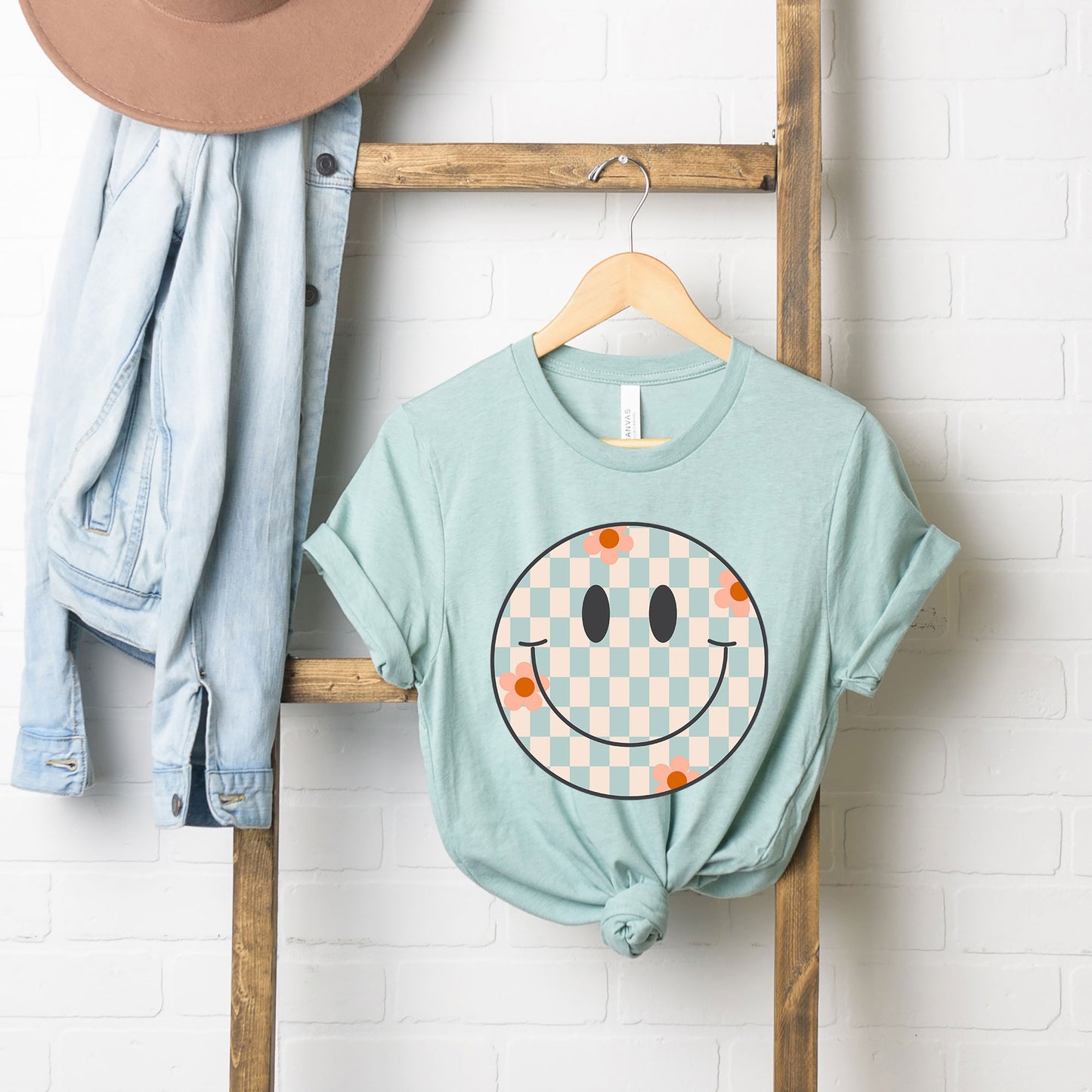 Checkered Smiley Face | Short Sleeve Graphic Tee