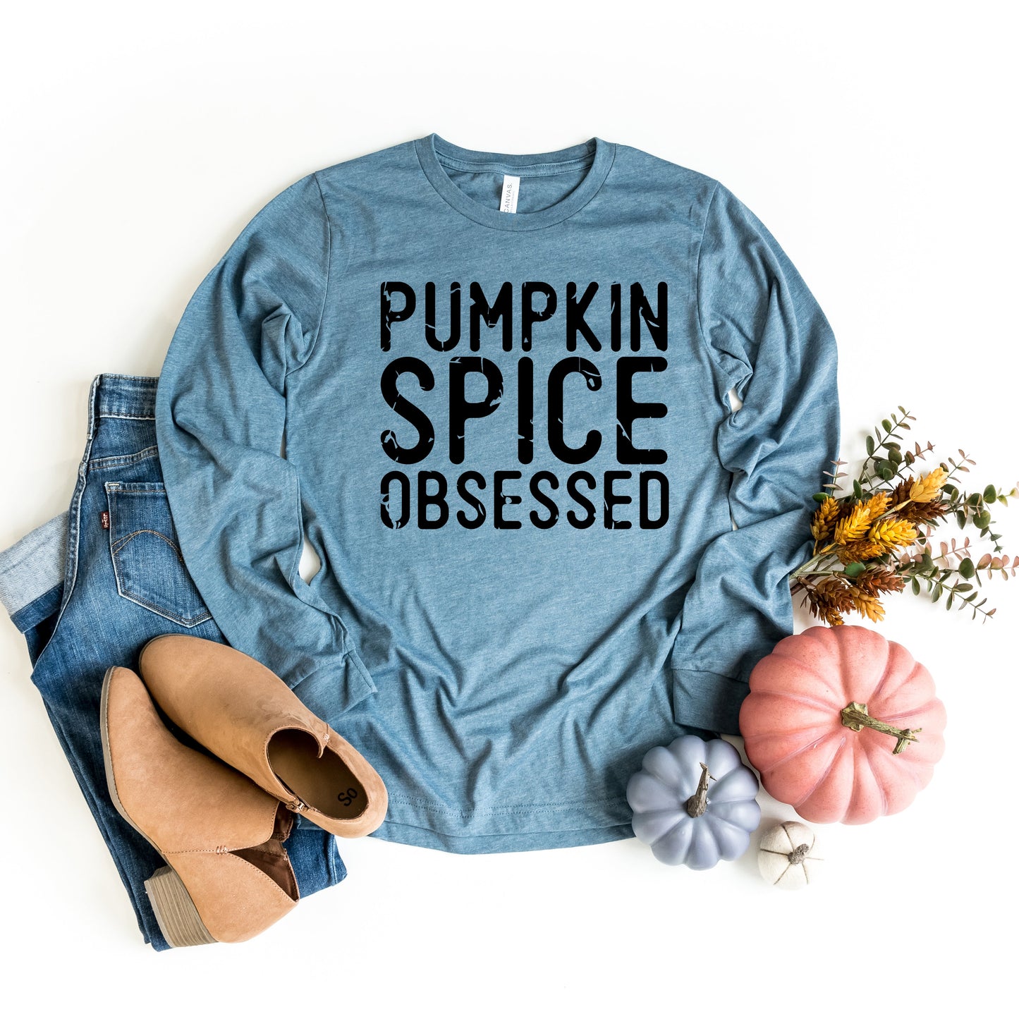 Pumpkin Spice Obsessed | Long Sleeve Crew Neck