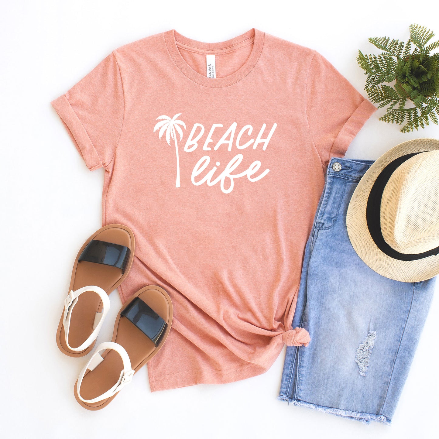 Beach Life Palm Trees | Short Sleeve Graphic Tee