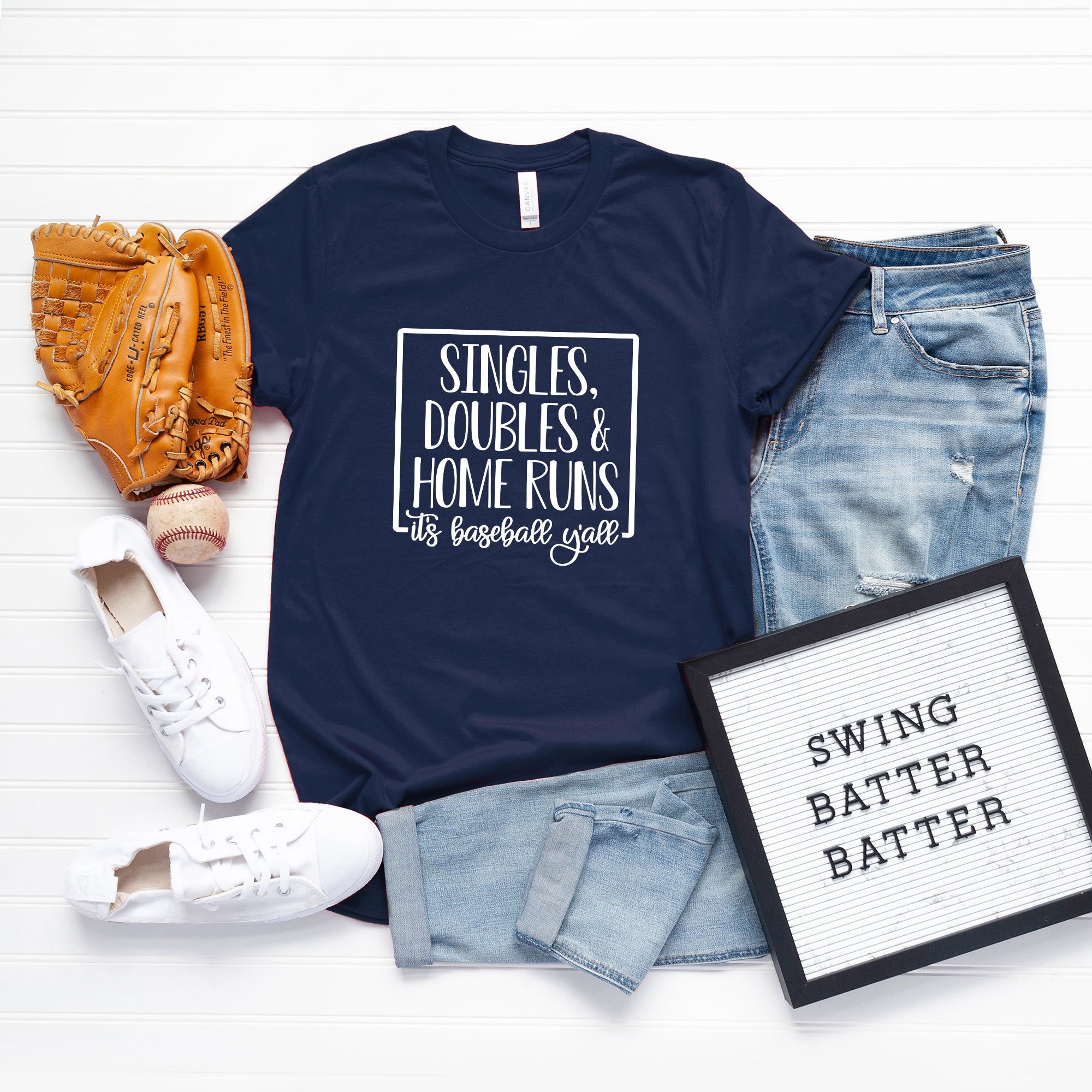 Singles Doubles and Home Runs | Short Sleeve Graphic Tee