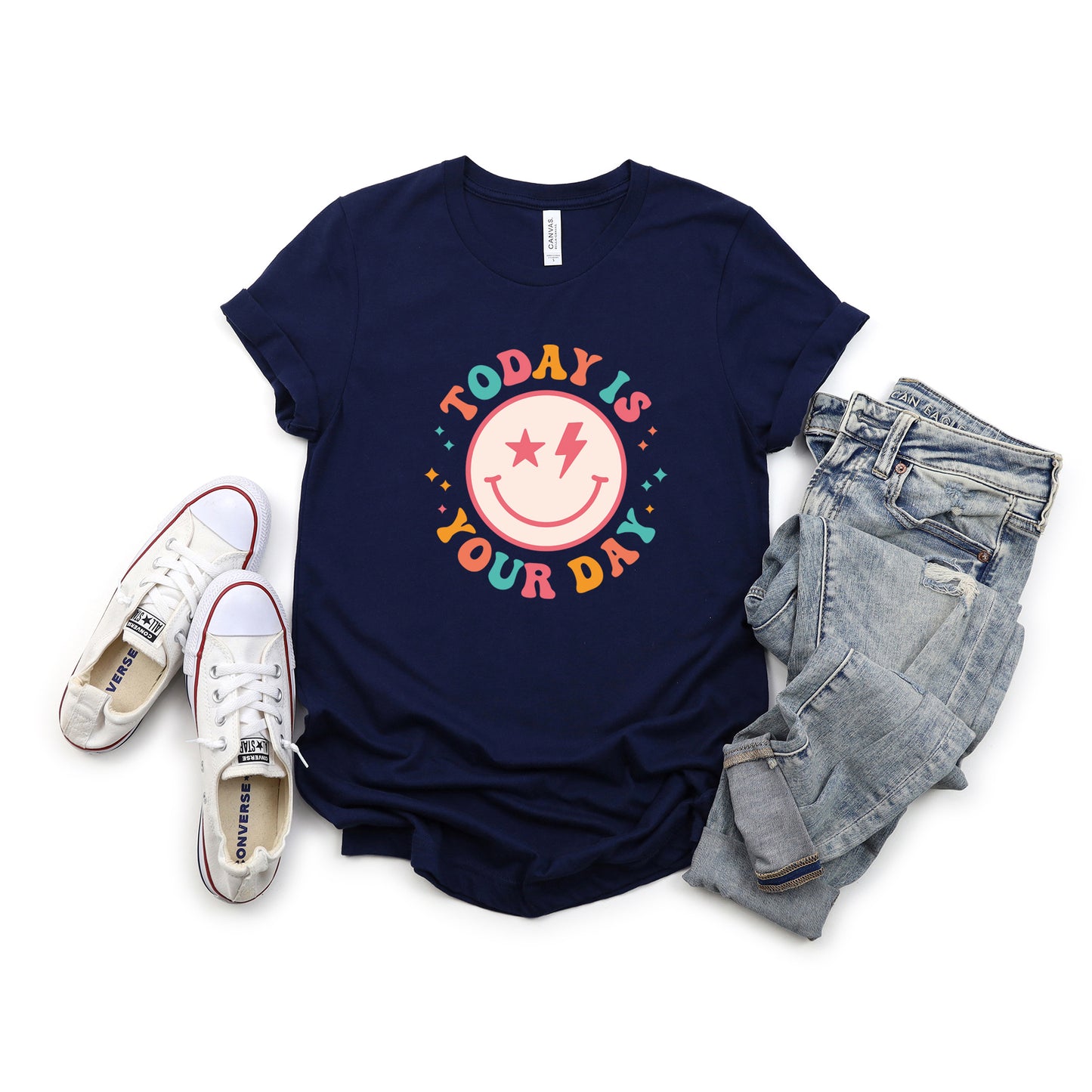 Today is Your Day Bold Smile | Short Sleeve Graphic Tee