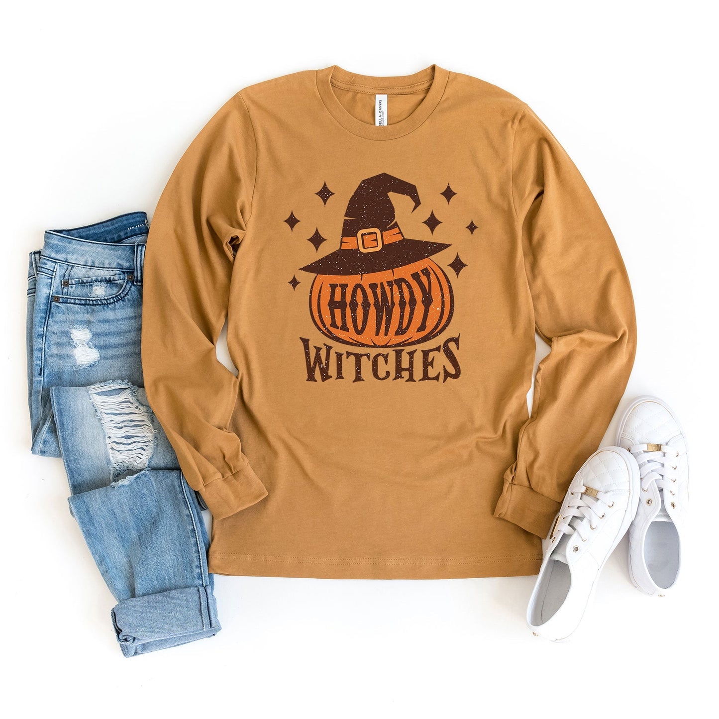 Howdy Witches Stars | Long Sleeve Crew Neck