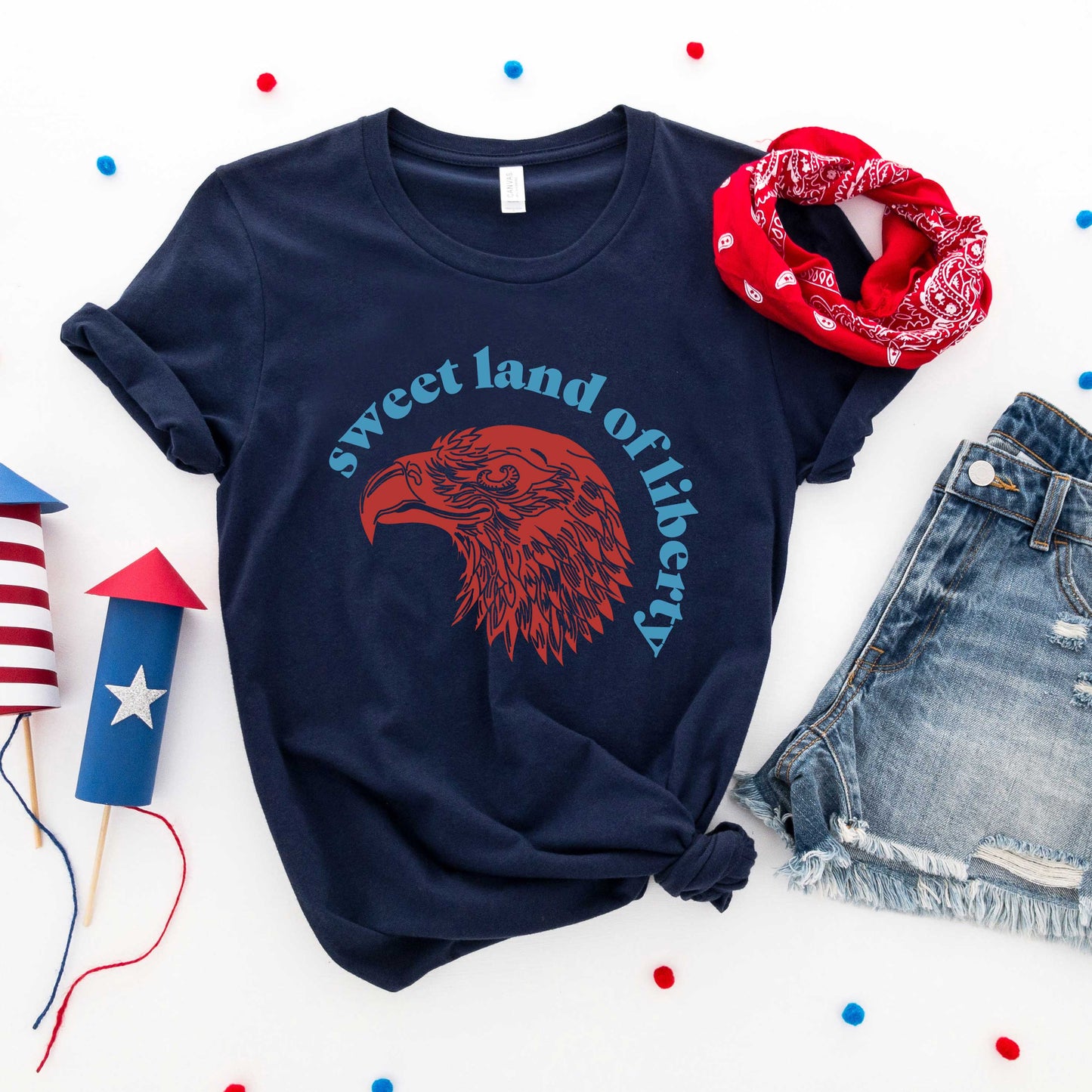 Sweet Land Of Liberty Eagle | Short Sleeve Graphic Tee