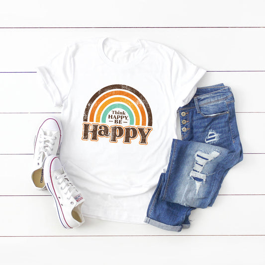 Think Happy Be Happy | Short Sleeve Graphic Tee