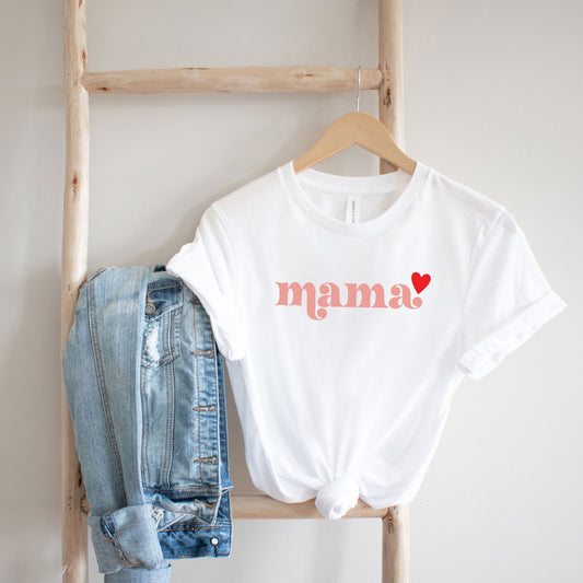 Pink Mama Heart | Short Sleeve Graphic Tee