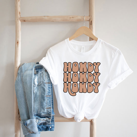 Howdy Bubble Stacked | Short Sleeve Graphic Tee