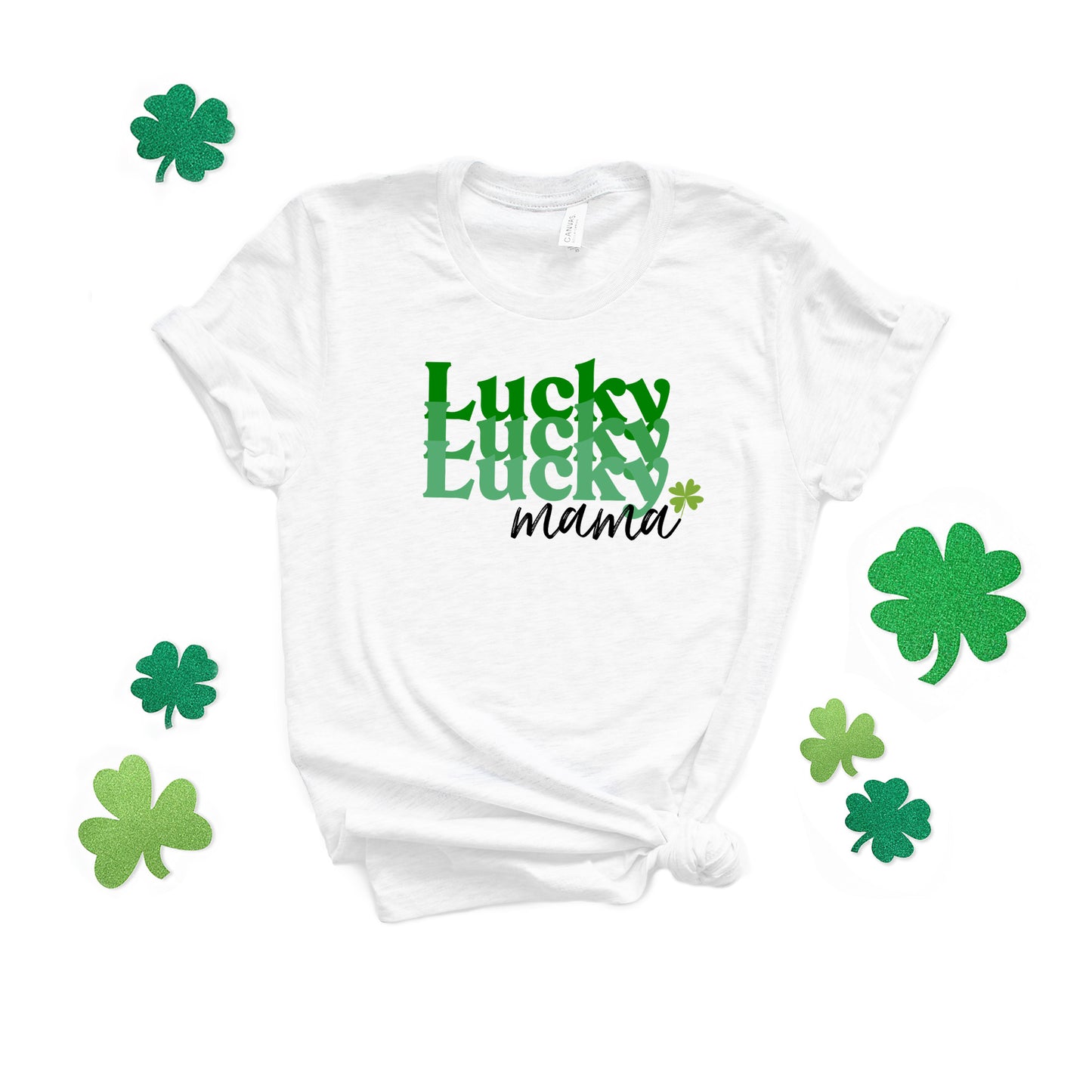 Lucky Mama Stacked | Short Sleeve Graphic Tee