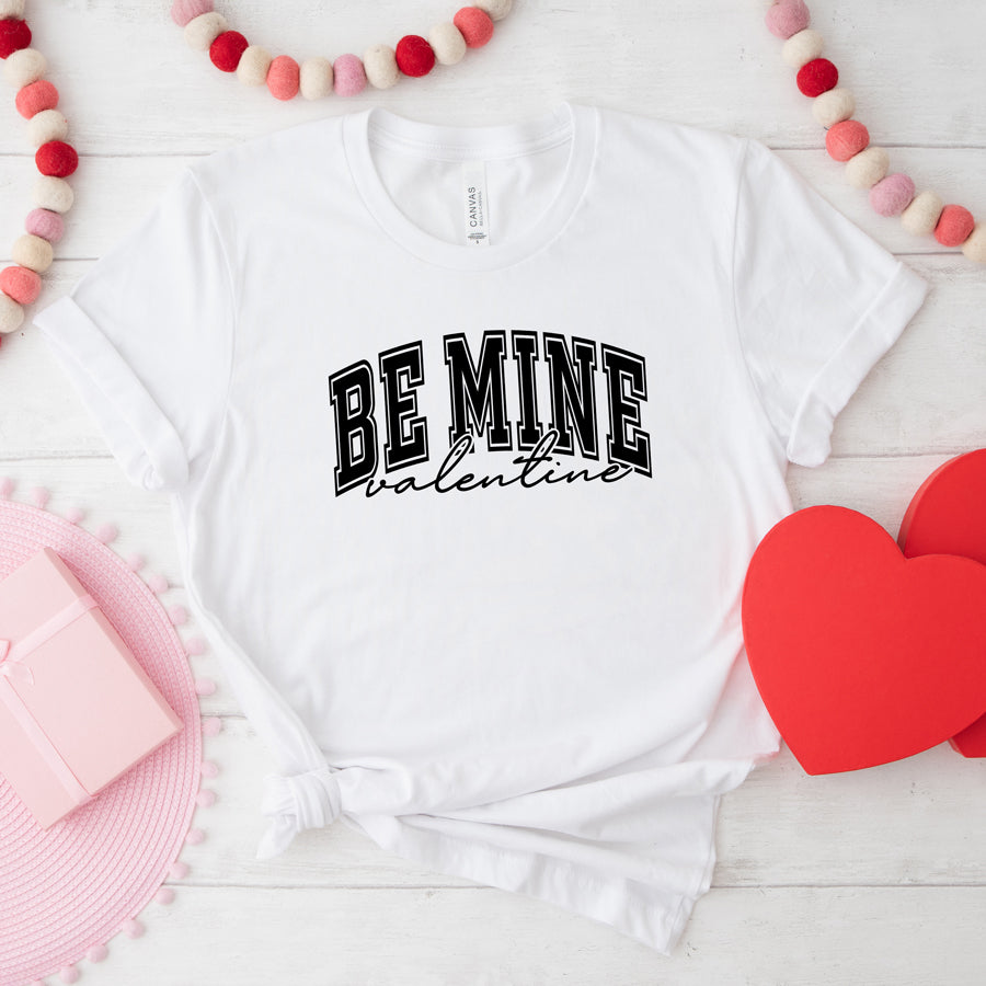 Be Mine Valentine Varsity | Short Sleeve Graphic Tee