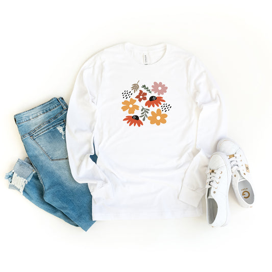 Abstract Flowers | Long Sleeve Graphic Tee
