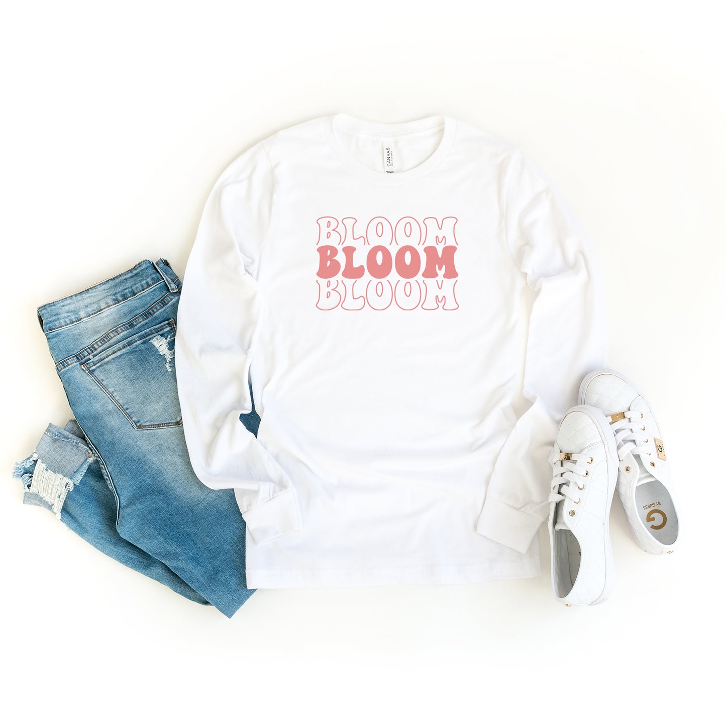 Bloom Stacked Colorful | Long Sleeve Graphic Tee