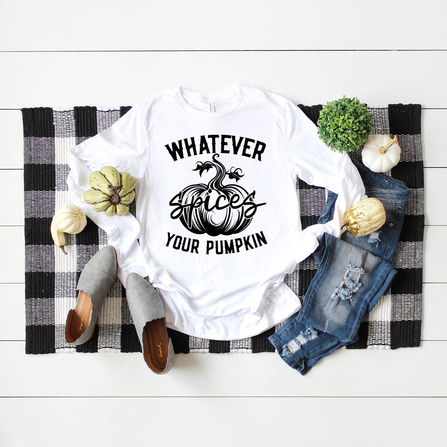 Retro Whatever Spices Your Pumpkin | Long Sleeve Crew Neck