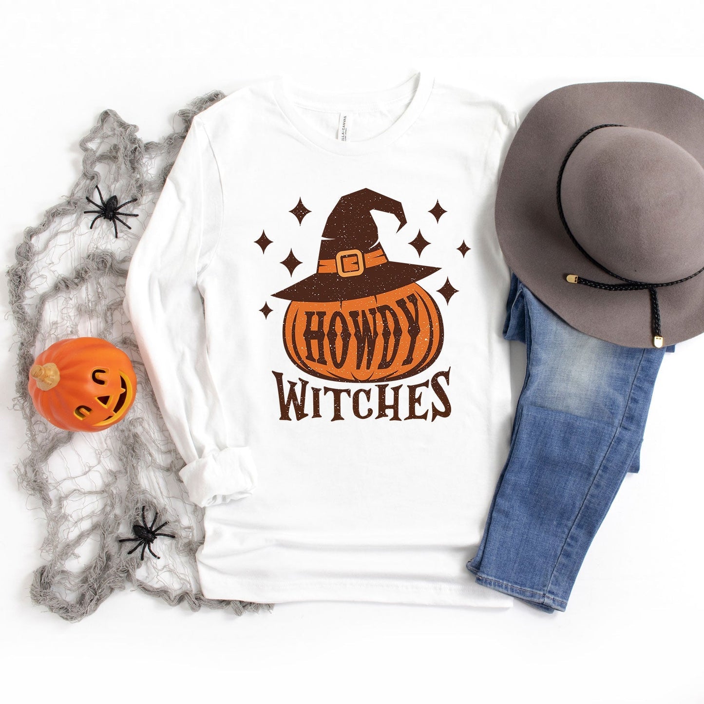 Howdy Witches Stars | Long Sleeve Crew Neck