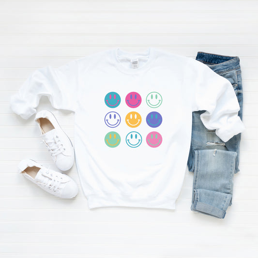 Stacked Smiley Faces | Sweatshirt