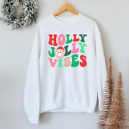 Holly Jolly Vibes Smile | Sweatshirt