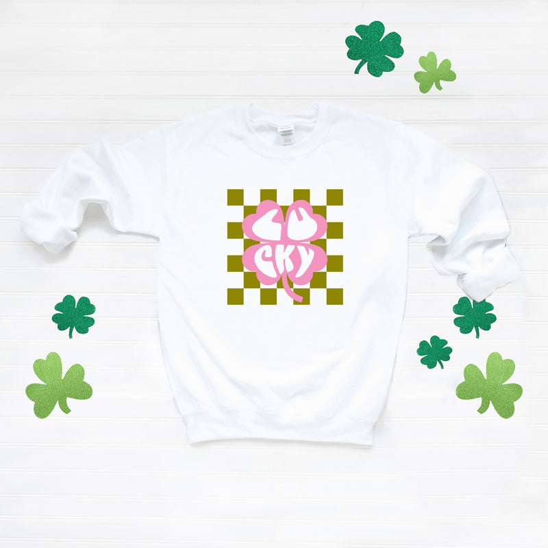 Lucky Clover Checkered | Sweatshirt