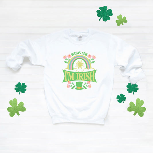 Kiss Me I'm Irish Rainbow | Sweatshirt