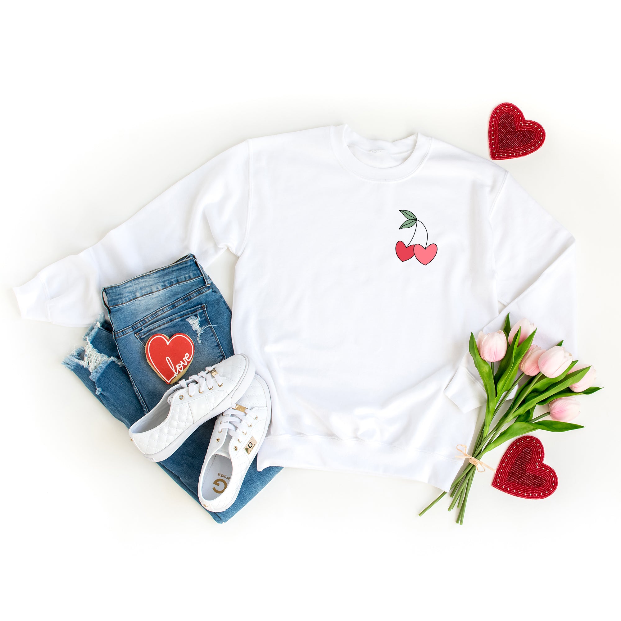 Cherry Hearts Mini | Sweatshirt