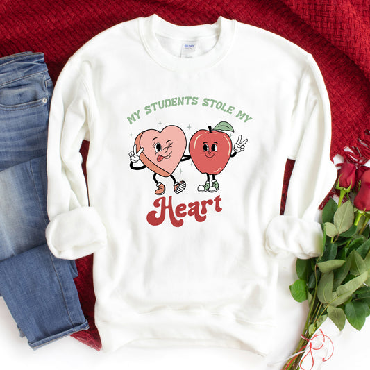 My Students Stole My Heart Cartoon | Sweatshirt