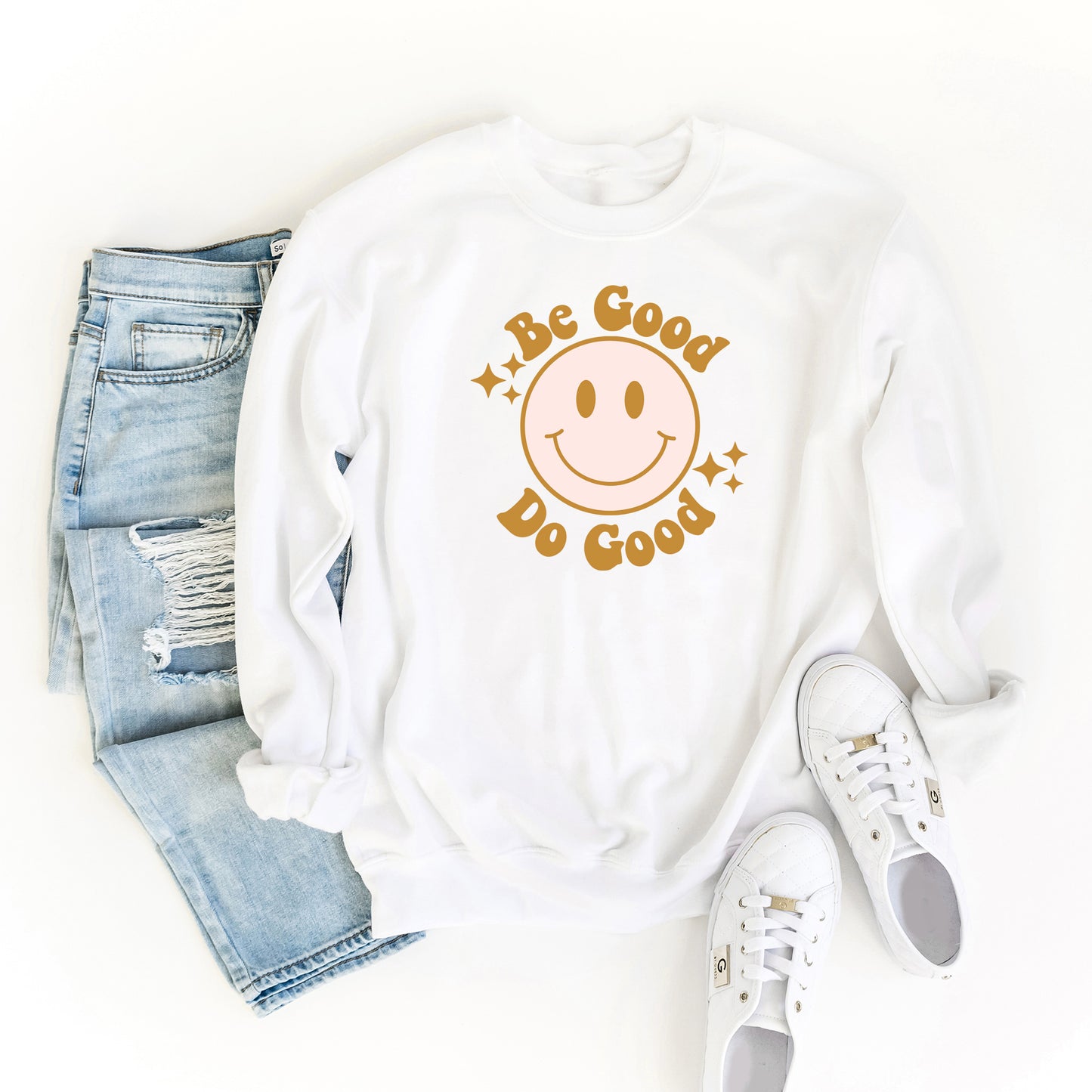 Be Good Do Good Smiley Face | Sweatshirt